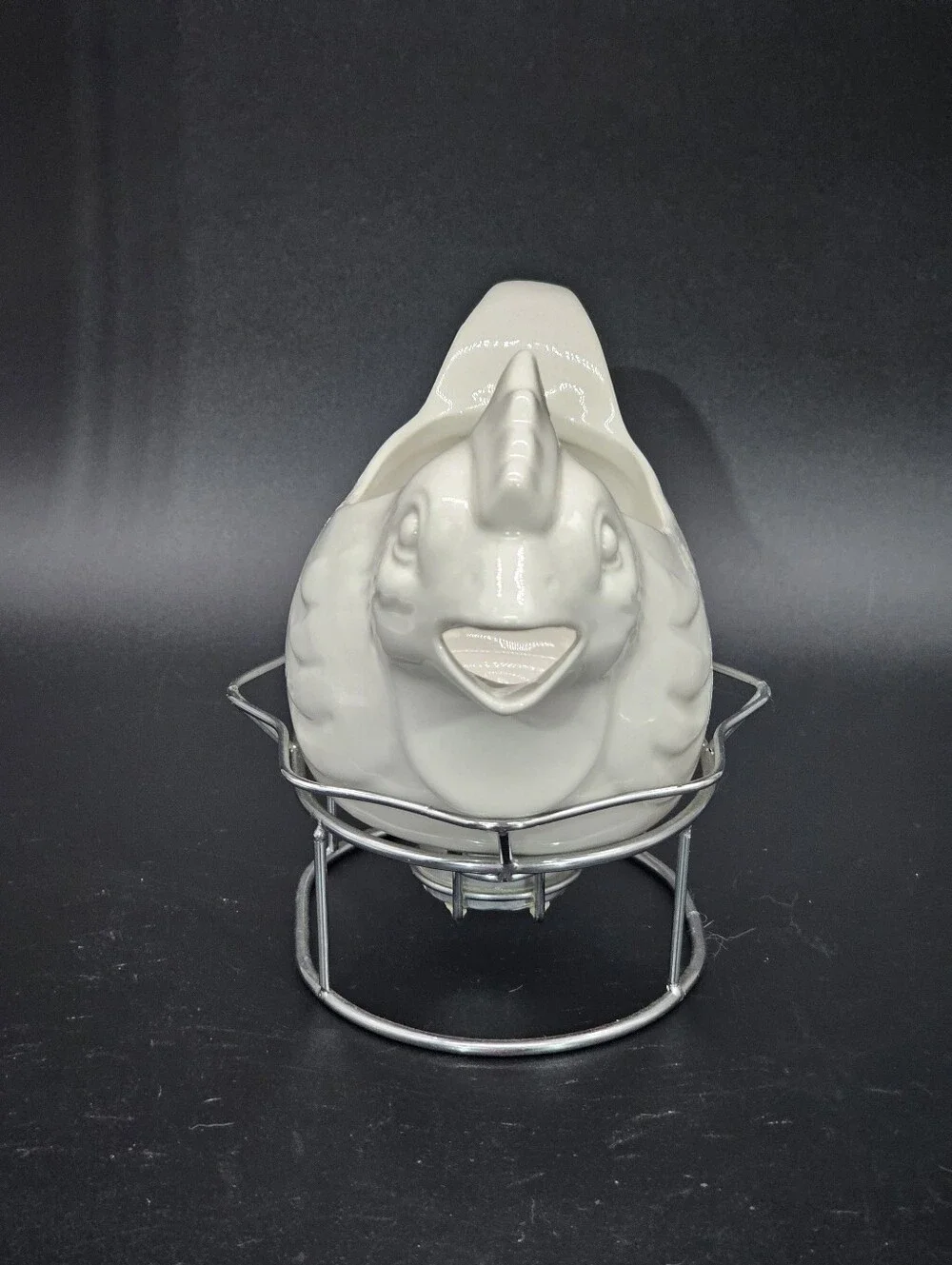 Godinger Rooster Gravy Boat with Warmer Stand